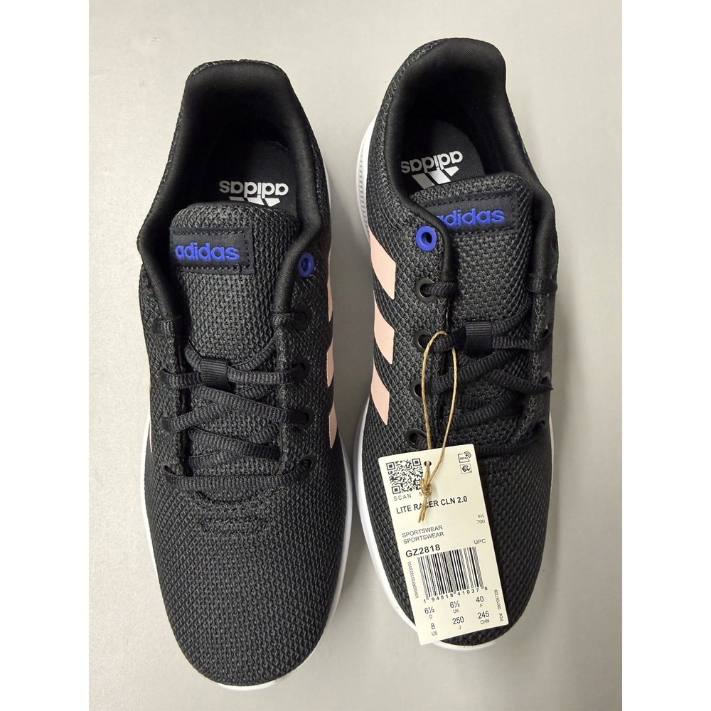 Adidas Lite Racer CLN 2.0 Black Vapor Pink Running Shoes Women's Size 8 NWT - Picture 4 of 16